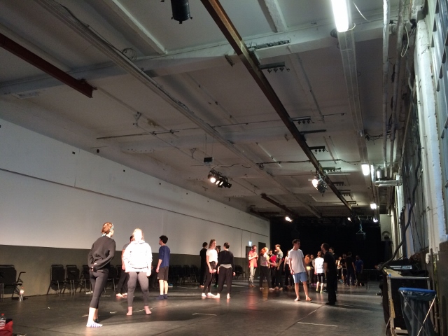 Students participating in actor training at the FIND Festival.